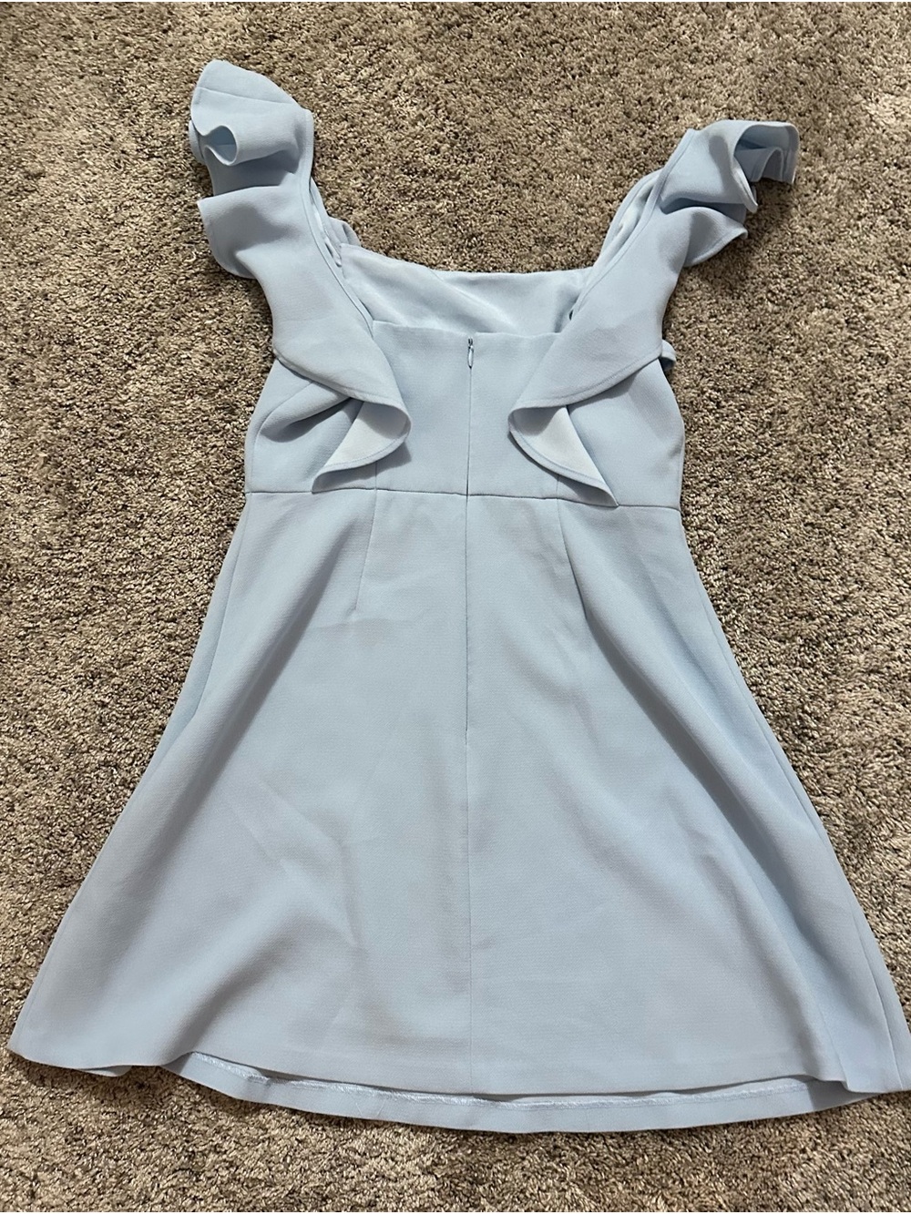 BCBGeneration Powder Blue Ruffle Strap Mini Dress - Picture 4 of 10